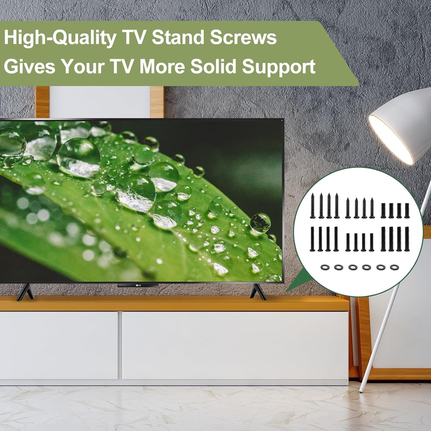 Maozhren TV Stand Screws and Washers for All TV Stand Legs Screws Kit for TCL Hisense Samsung LG Vizio JVC Onn Sony