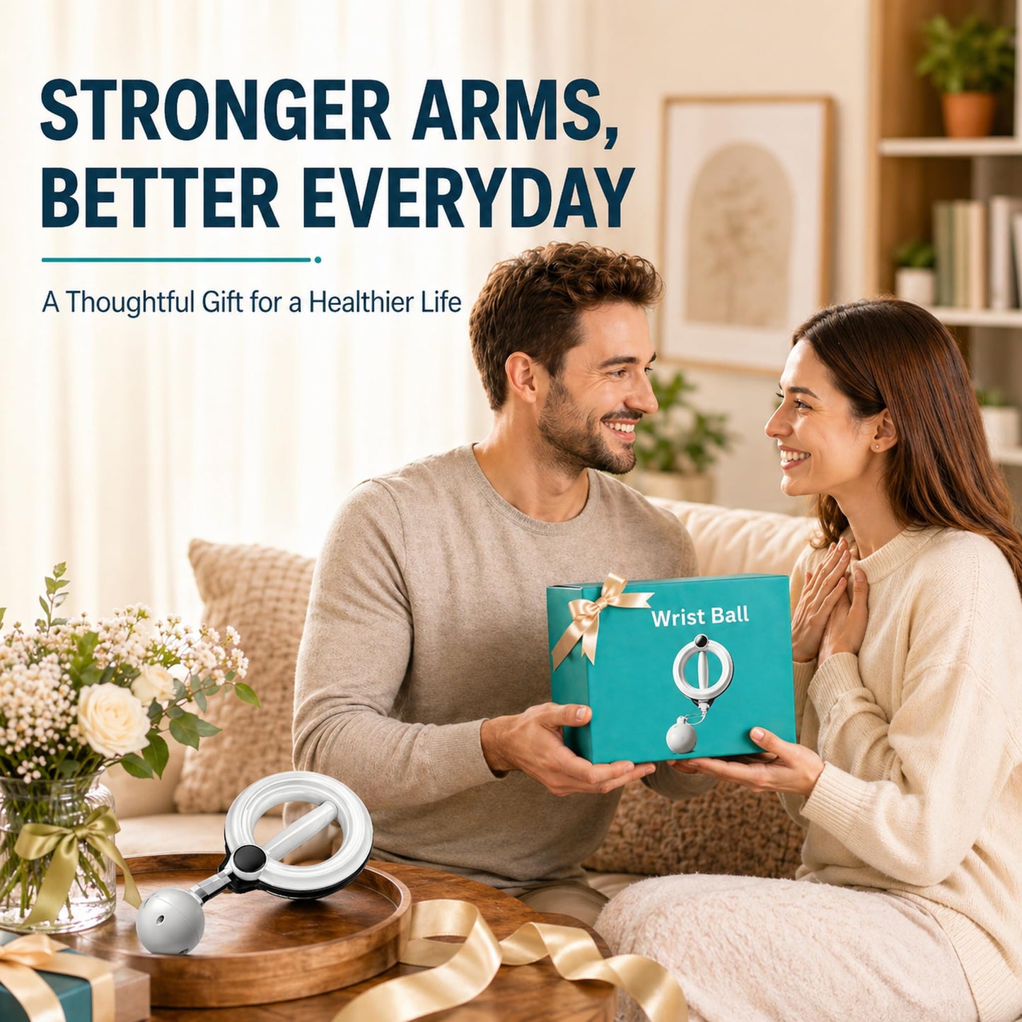 WildWhale Infinity Hoop Arms, 360 Rotating Wrist Forearm Trainer for Exercise, Arm Infinity Hoop for Shoulder & Chest, Home Workout Equipment