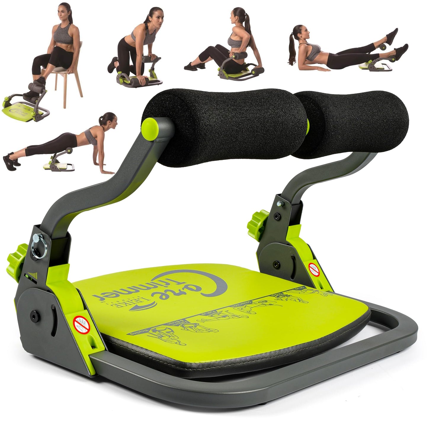 leikefitness Ab Trainer, Ab Machine, Ab Workout Equipment, Sit Up Machine, Core Muscle Trainer with Multi-Mode Full-Body Workouts, No-Assembly Foldable Design & Adjustable Auto-Rebound for Home Gym