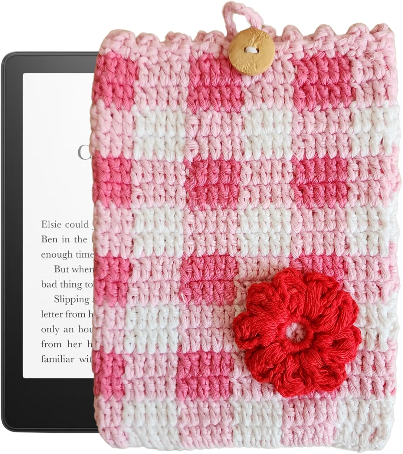 Handmade By Uruba 5.5- 7 Handwoven Kindle Pouch, Compatible with All Models (Except Scribe), Handmade Kindle