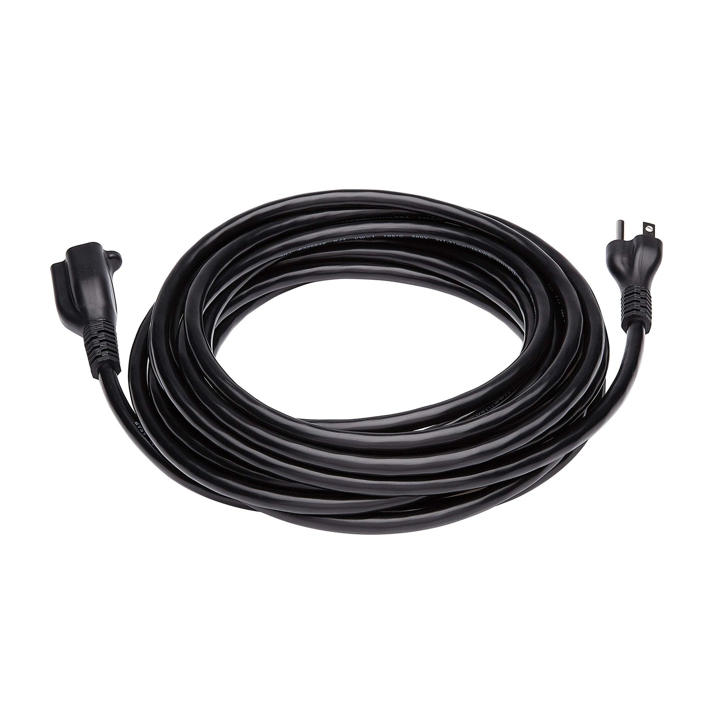 Amazon Basics 25 ft Extension Cord, 13 Amps, 125V, Multiple Outlets with LED Indicator Lights, Black (20 Count Total)