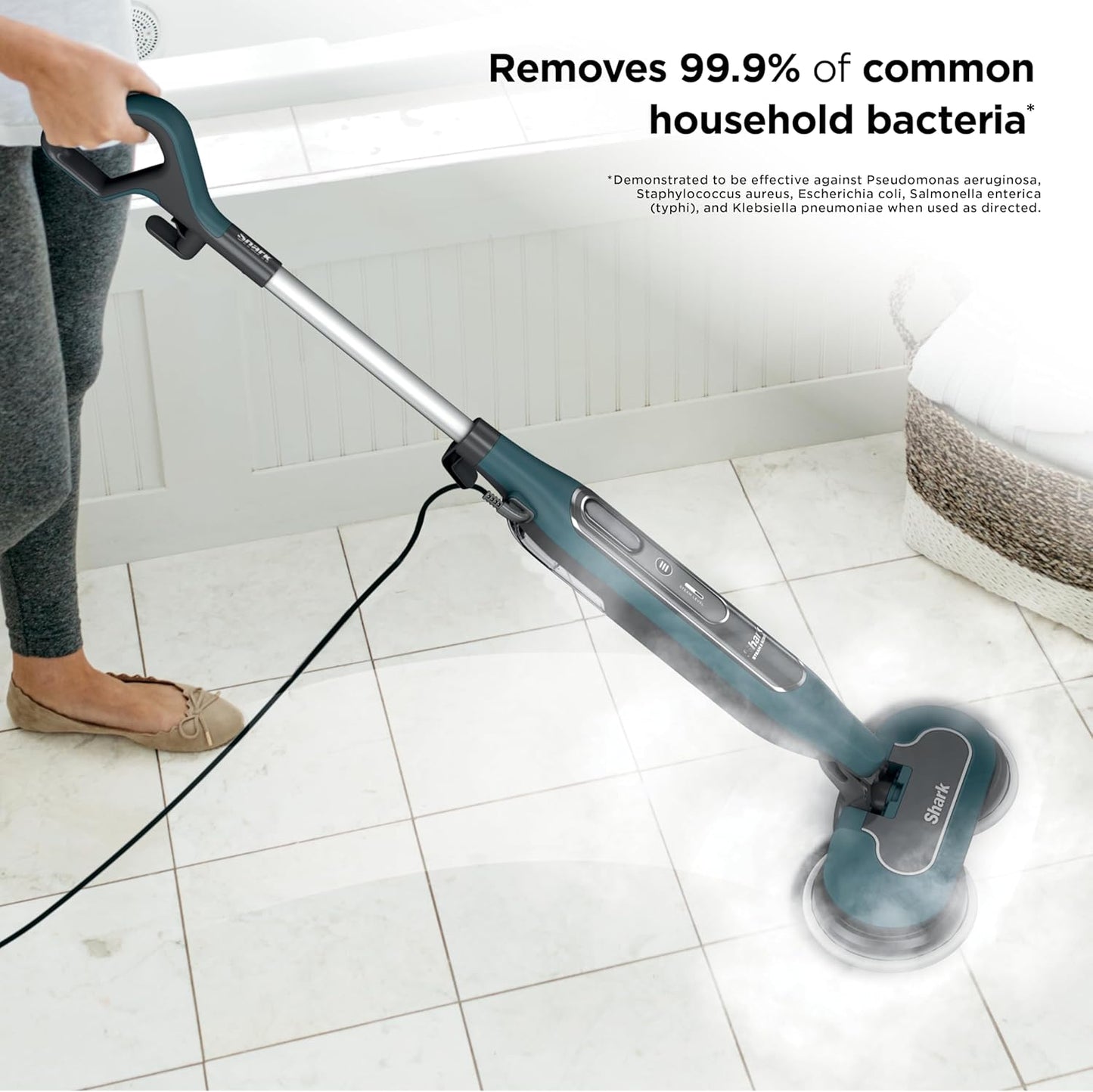 Shark Steam & Scrub Hard Floor Steam Mop - All-in-One Cleaning with 2 Steam Modes & XL Water Tank | Teal S8002BRN