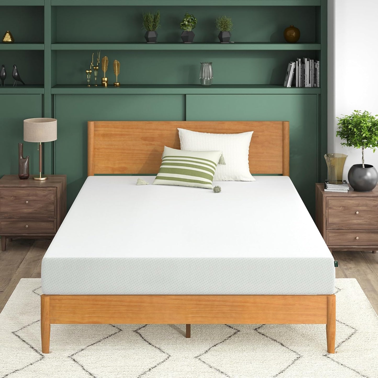 Zinus 8-Inch Green Tea Memory Foam Mattress - Short Queen | Fiberglass-Free, CertiPUR-US Certified, Custom Support