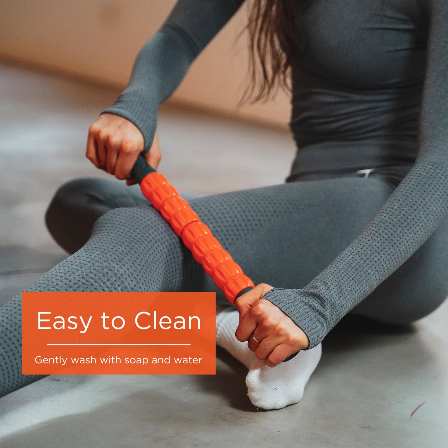 Tiger Tail The Spinnie Roller: 17in Handheld, Portable Massage Roller Stick, Body Massager and Myofascial Release Tool