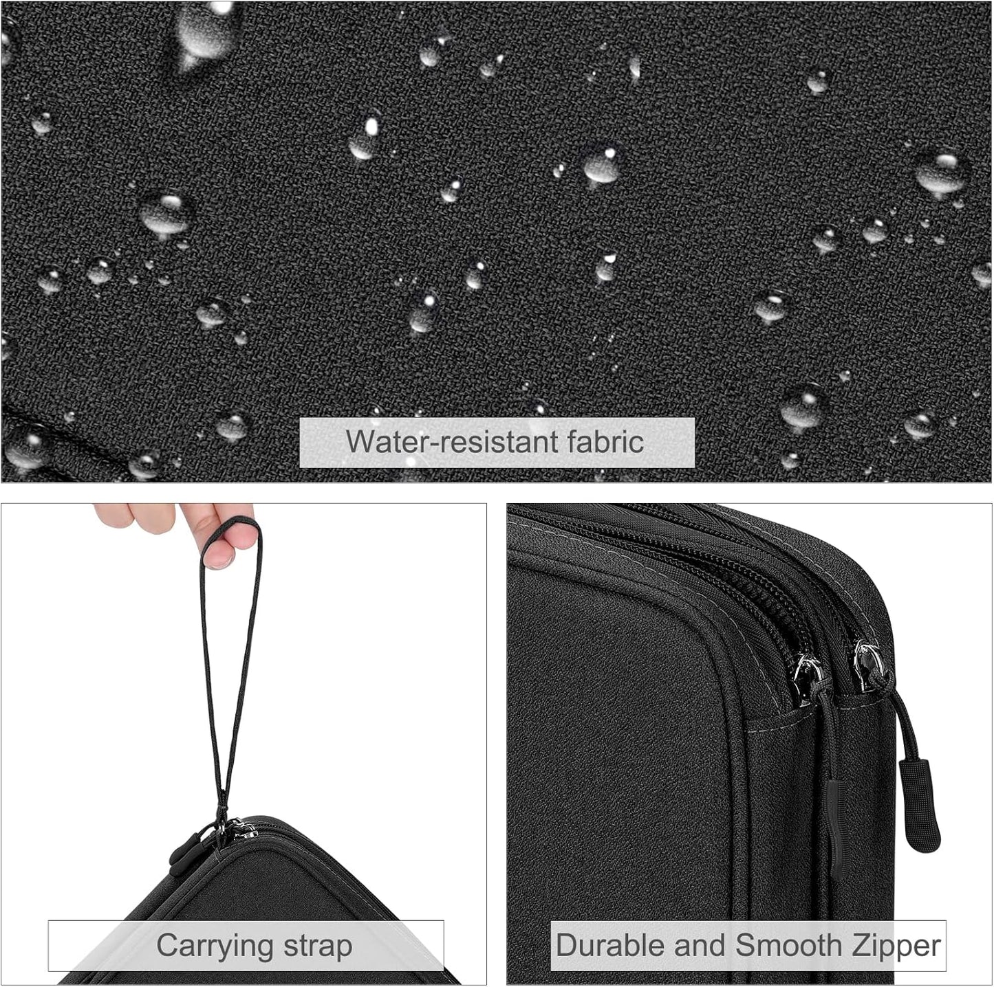 FYY Electronic Organizer, Extra Large Travel Cable Organizer Bag Pouch Portable Waterproof Double Layers All-in-One