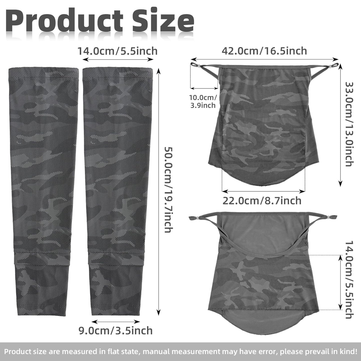 RainFlowwer Dark Grey UV Sun Protection Arm Sleeves for Men Women Teenager, Ice Silk Cooling Arm Sleeves for Running Fishing Cycling Driving Gardening Hiking