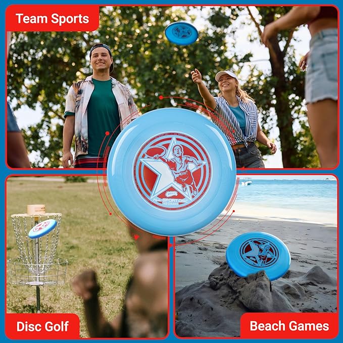 Wham-O Frisbee All Sport Flying Disc 140g, 9.85 Inch, Durable Sports Disc with Non-Slip Grip for Outdoor Beach Backyard Games,Team Sports and Family Fun