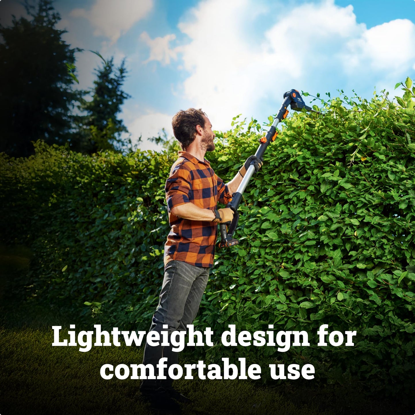 WORX WG252 20V 2-in-1 Attachment Capable Hedge Trimmer