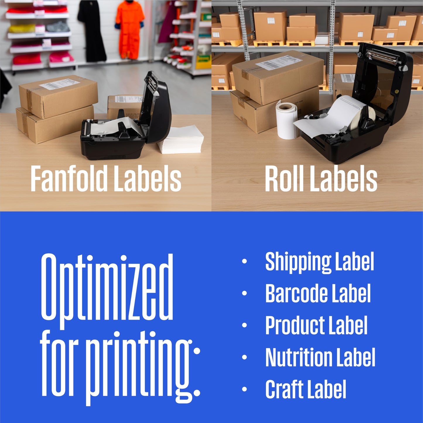 Westinghouse Thermal Shipping Label Printer USB, 4x6 Label Commercial Grade, Compatible with USPS, UPS, FedEx, Shopify, Amazon, Small Business, Desktop Label Printer for Packages, Includes Labels