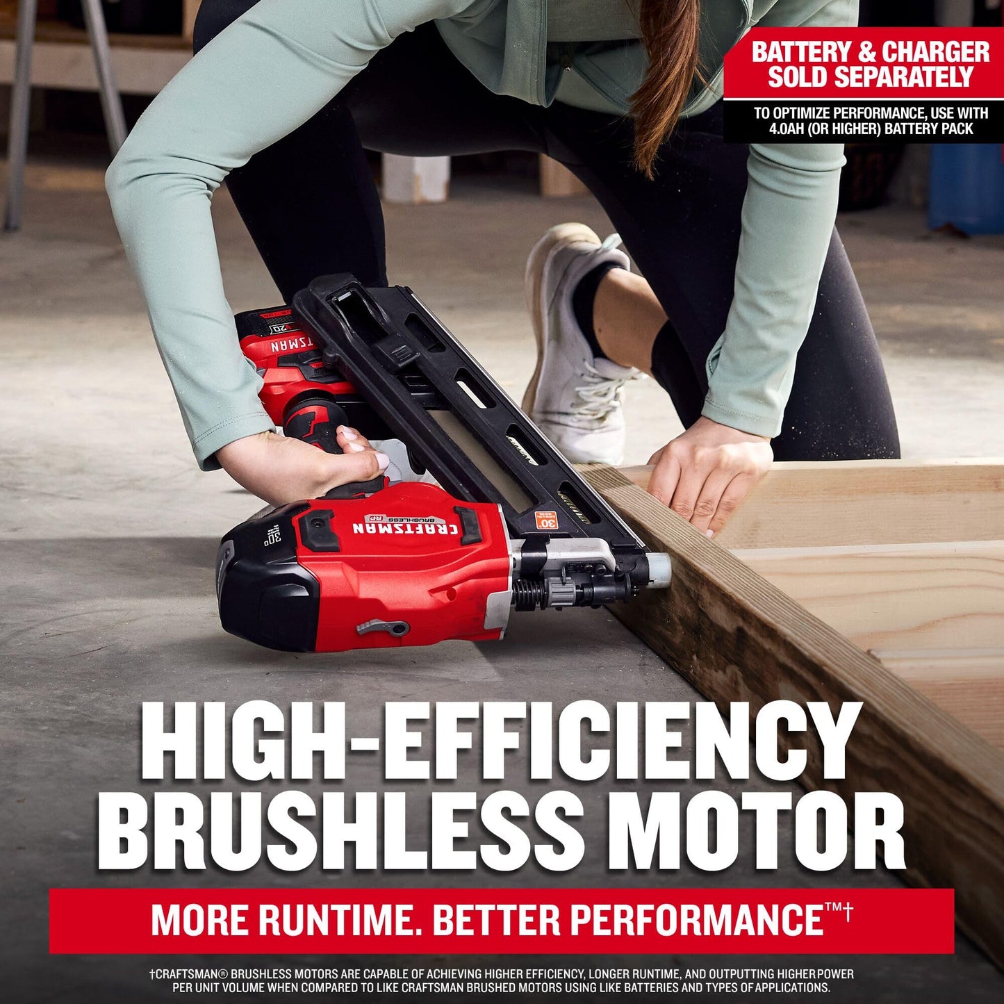 CRAFTSMAN V20 Brushless Cordless 30° Framing Nailer (Tool Only) (CMCN630PTB)