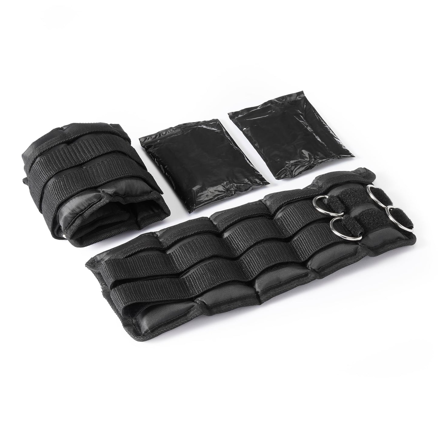 Amazon Basics Adjustable Ankle Weights for Resistance Training, 2.26 kg Set (1.13 kg Each), Black