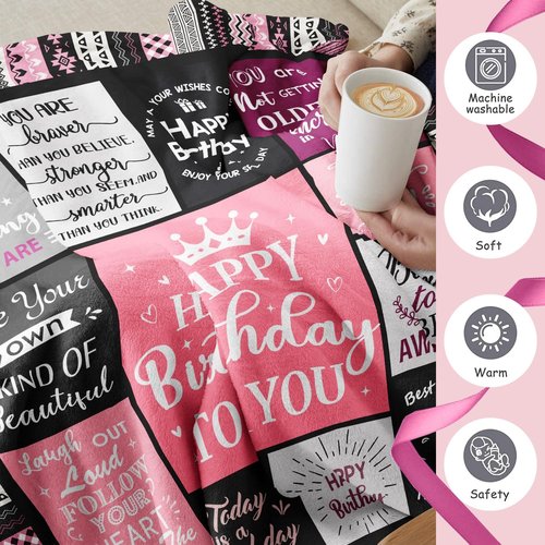 Ivivis Throw Blanket - Unique Birthday Gift for Women & Girls | 60" x 50" - Perfect for Celebrations