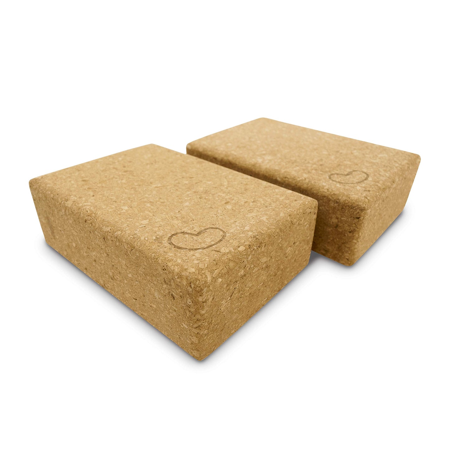 Bean Products Yoga Blocks - 2 Pack, Cork, Standard - 3x6x9 For Yoga, Pilates, Fitness, Body weight exercise.