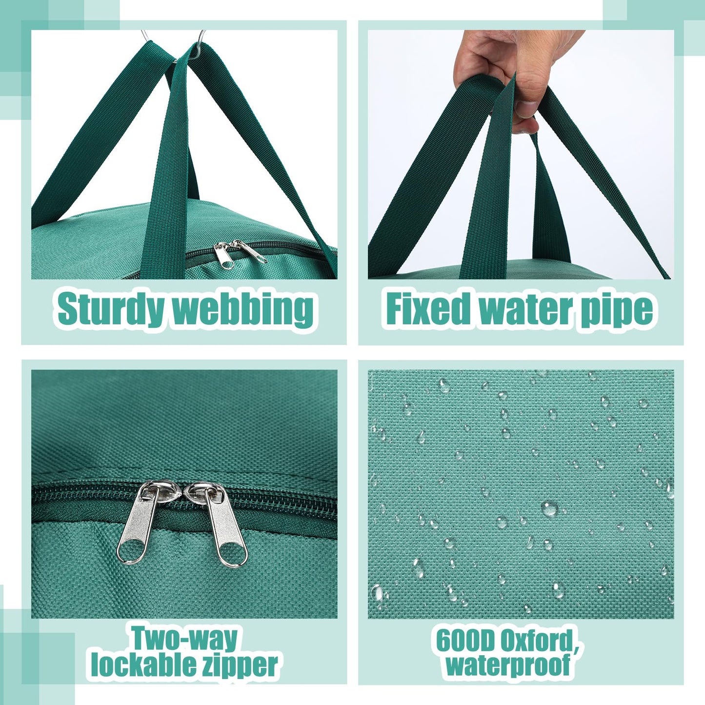 Bulyoou 600D Oxford RV Hose Storage Bag Garden Hose Cover Multipurpose Heavy Duty Bag Tool Covers for EV Charging Cable Car Battery Jumper Cables RV Sewer Pipe Extensions