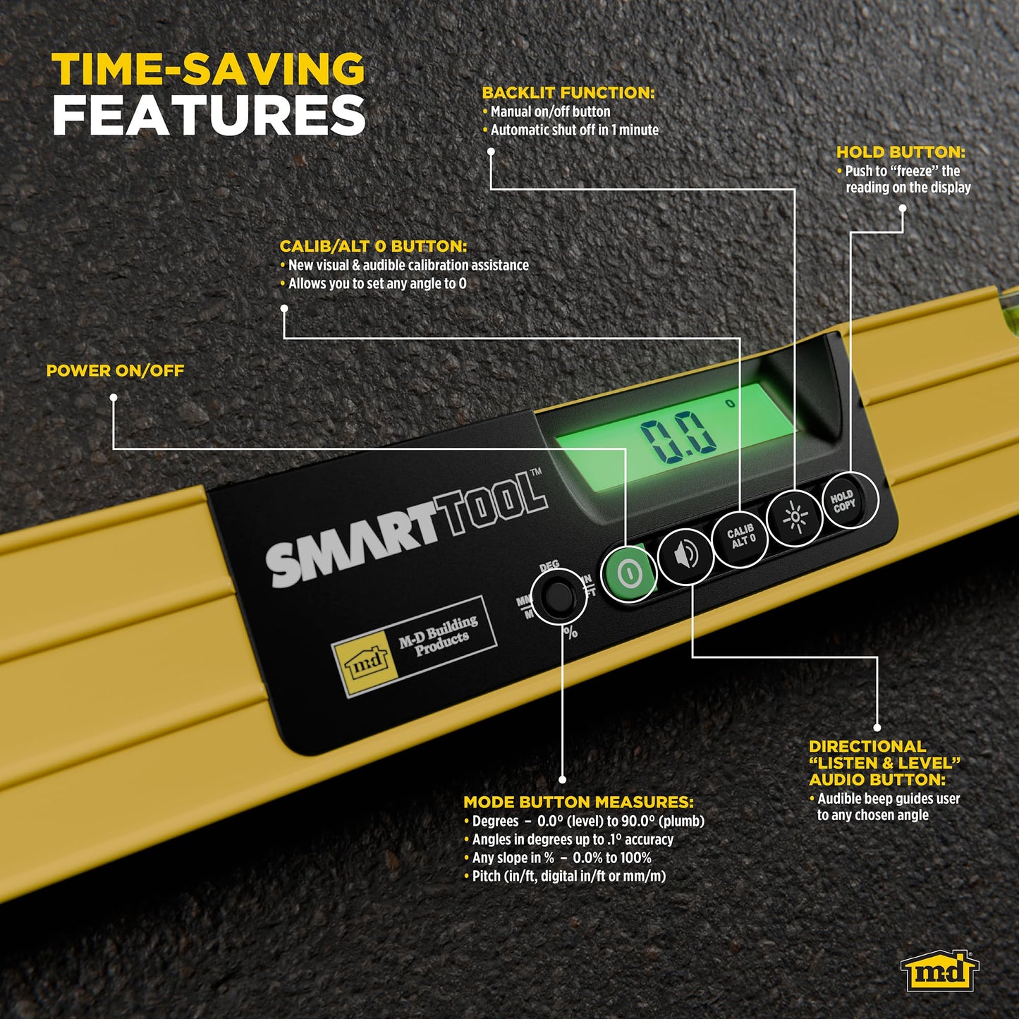 M-D Building Products 92500 23-5/8 in. Gen3 SMARTTOOL® Digital Level