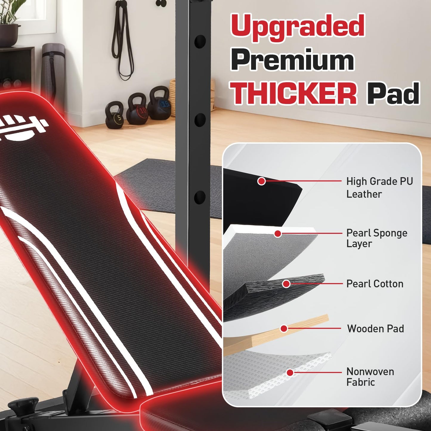 ANCHEER Olympic Weight Bench with Squat Rack - 900LBS Adjustable Bench Press with Leg Extension and Leg Curl, Incline Decline Flat Workout Bench for Home Gym Strength Training