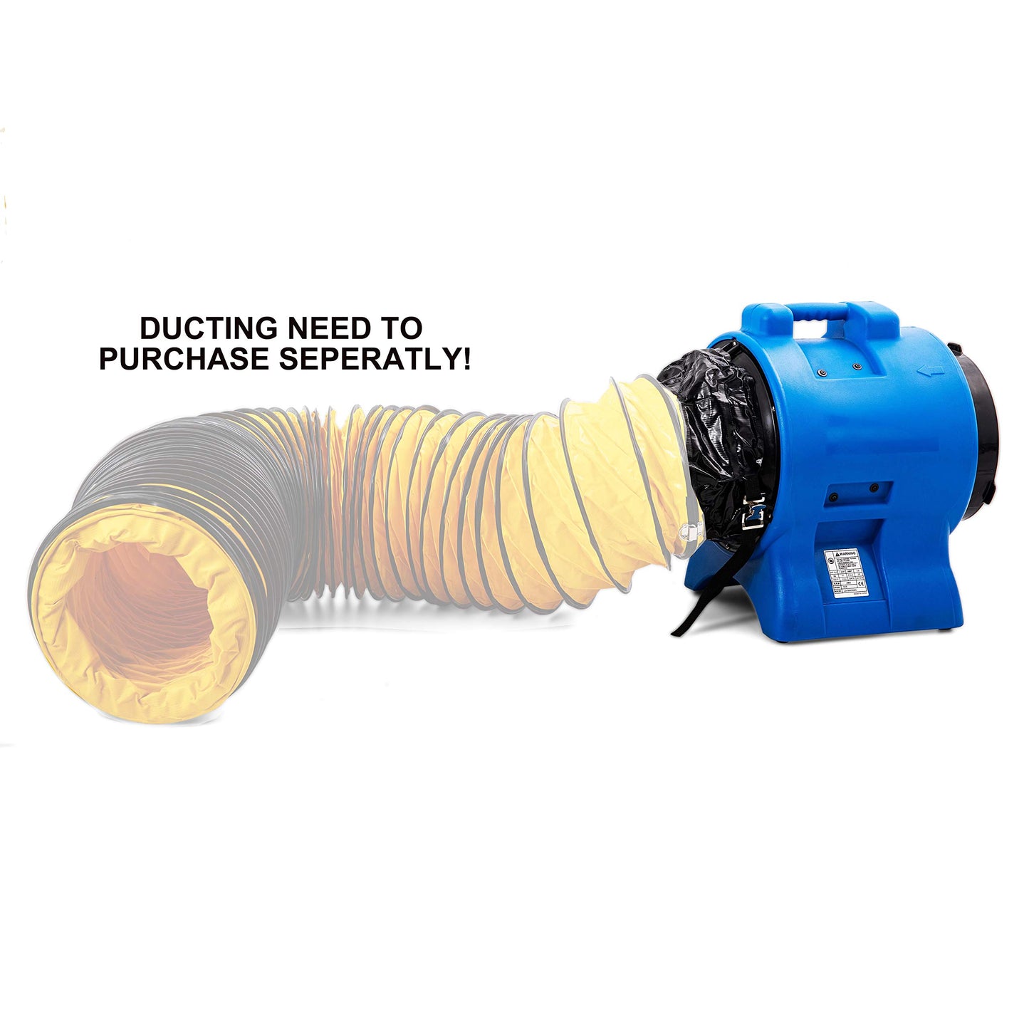 MOUNTO 1HP 3000cfm 12inch Industrial Axial Blower Ventilation Fan Exhaust Blower