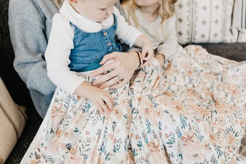 Copper Pearl Jumbo 3-Layer Baby Blanket: Soft Baby Quilts for Boys and Girls | Breathable, Cozy, Toddler Blanket | Baby Quilt for Newborns | 46x46 Premium Polyester/Rayon | Autumn