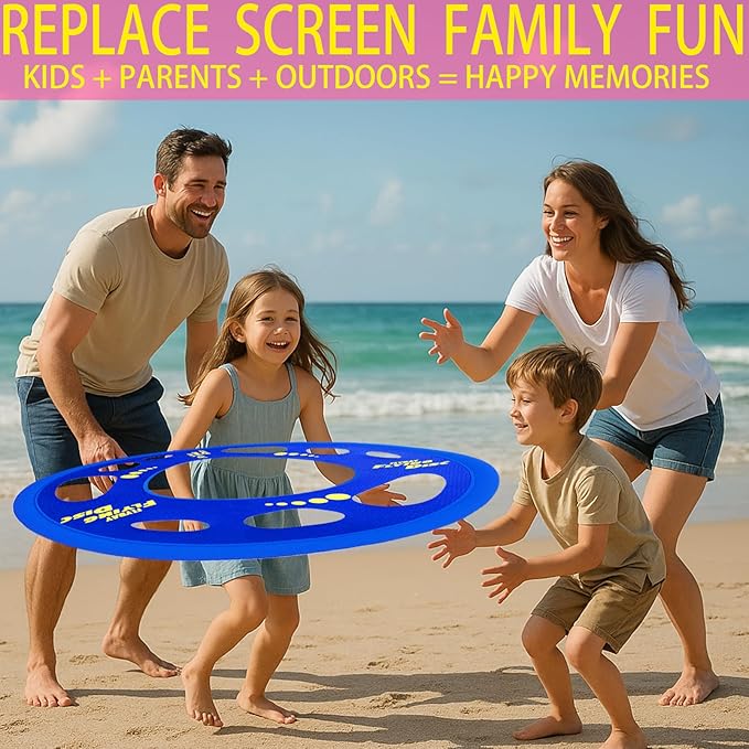 Giant Flying Disc Soft, Foldable & Floats in Air - Encourage Outdoor Play & Family Fun - Great for Kids, Parent-Child Interaction, and School Activities (27 Inch)