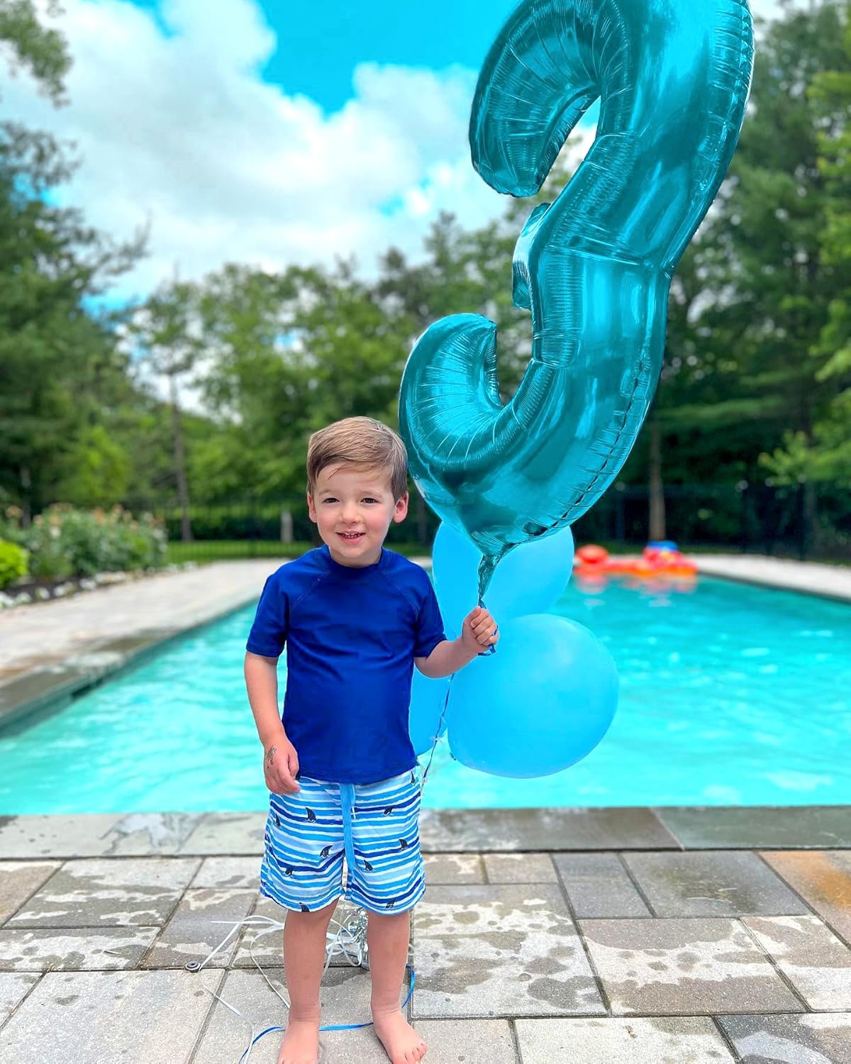 Skiennix Blue Number Balloon - 40 Inch 3rd Birthday Decoration for Kids & Adults | Party Supplies