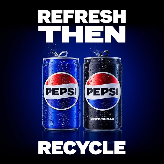 Pepsi Wild Cherry Cola Soda Pop Mini Cans, 7.5 Ounce Mini Cans (10 Pack) (Packaging May Vary)