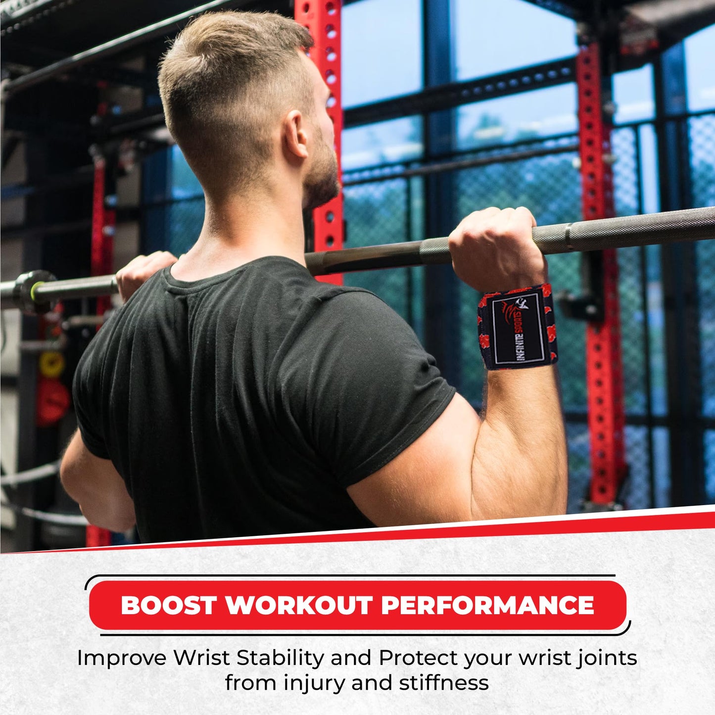 Weight Lifting Wrist Straps with Neoprene Padding – Heavy Duty Deadlift Straps for Weightlifting, Powerlifting Gym Training (Red Cloud, Standard)