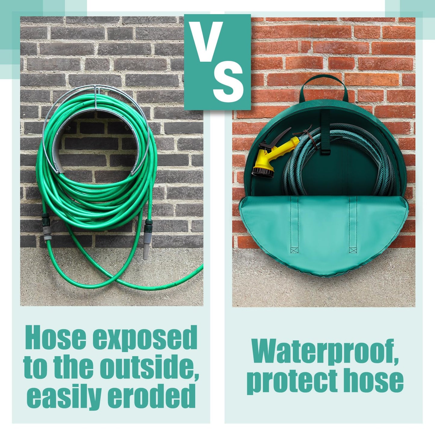 Bulyoou 600D Oxford RV Hose Storage Bag Garden Hose Cover Multipurpose Heavy Duty Bag Tool Covers for EV Charging Cable Car Battery Jumper Cables RV Sewer Pipe Extensions