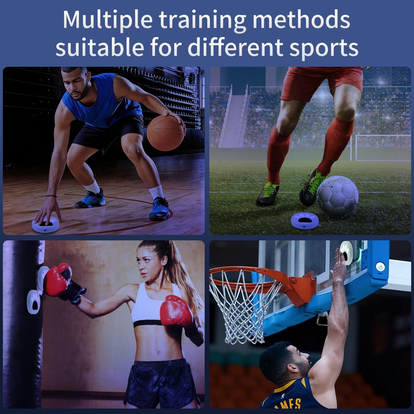 Loccess Reaction Training Light Kit, Hand Eye Coordination Reflex Training Pods, Quick Reaction Agility Training Lights Games for Athletes, Physical Therapists & Fitness Trainers Sports