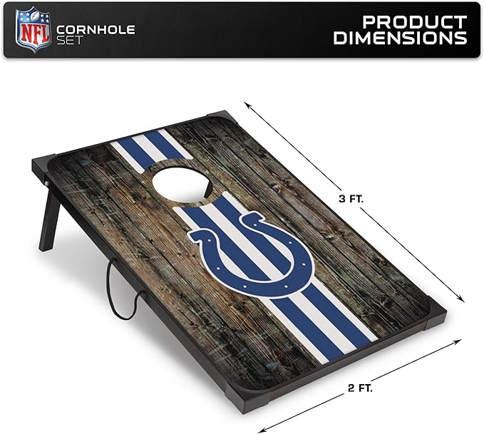 Wild Sports NFL 2' x 3' MDF Deluxe Cornhole Set - with Corners and Aprons