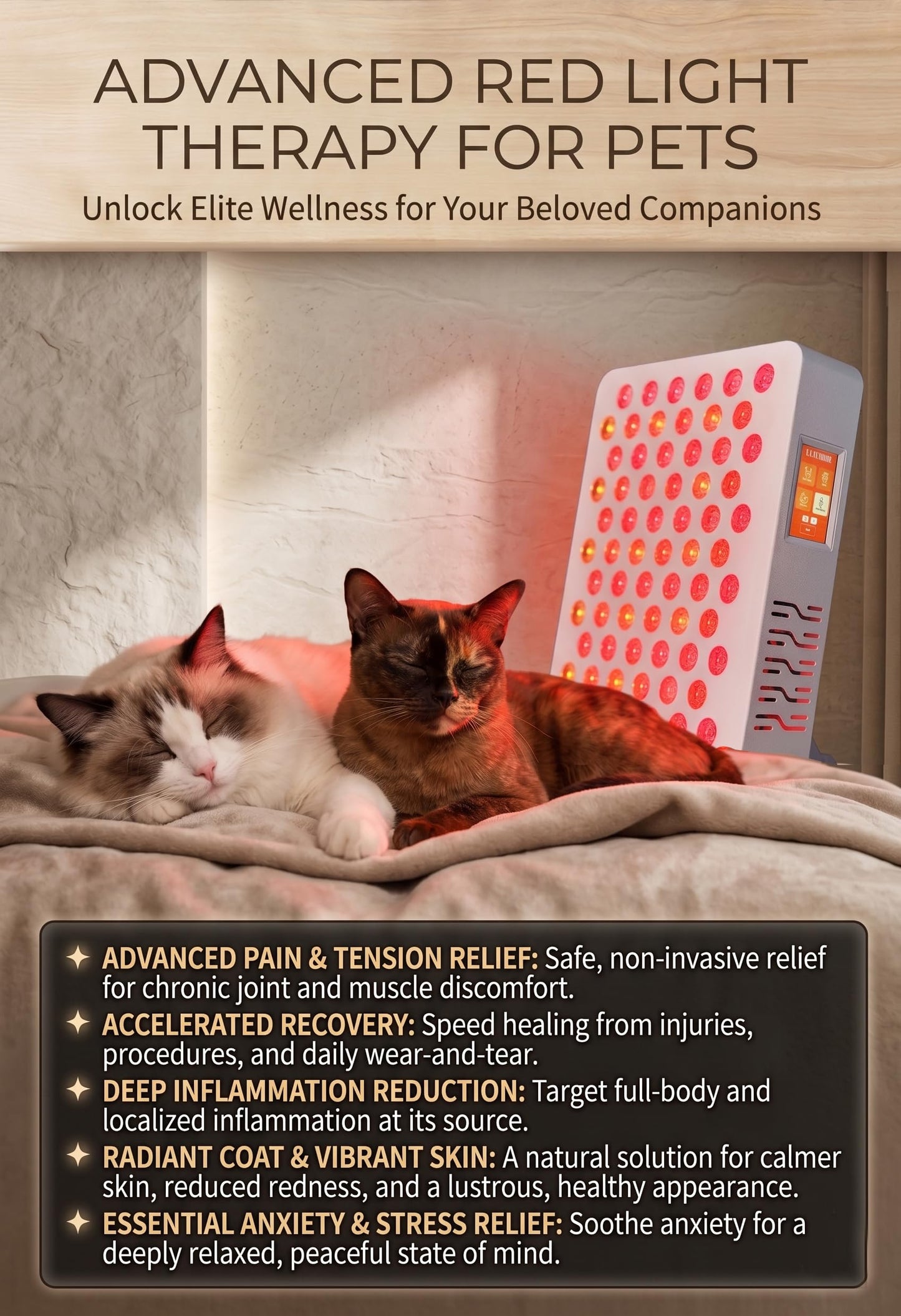 Top of the Line Red Light Therapy Panel for Face + Body - Most Options on the Market! 72 LEDs, Dual Chip, 9 Wavelengths (Amber, Blue, Red, NIR), Quick Start for Skin, Pain, Weight Loss, + More!