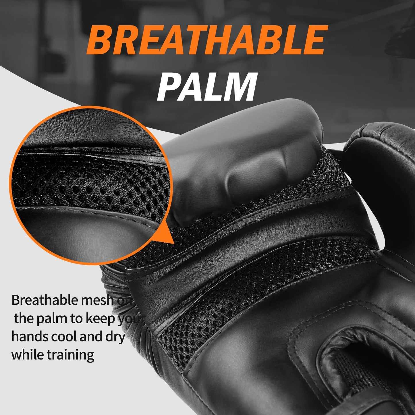 Boxing Gloves for Men and Women Suitable for Boxing Kickboxing Mixed Martial Arts Muay Thai MMA Heavy Bag Fighting Training (Black, 12oz)