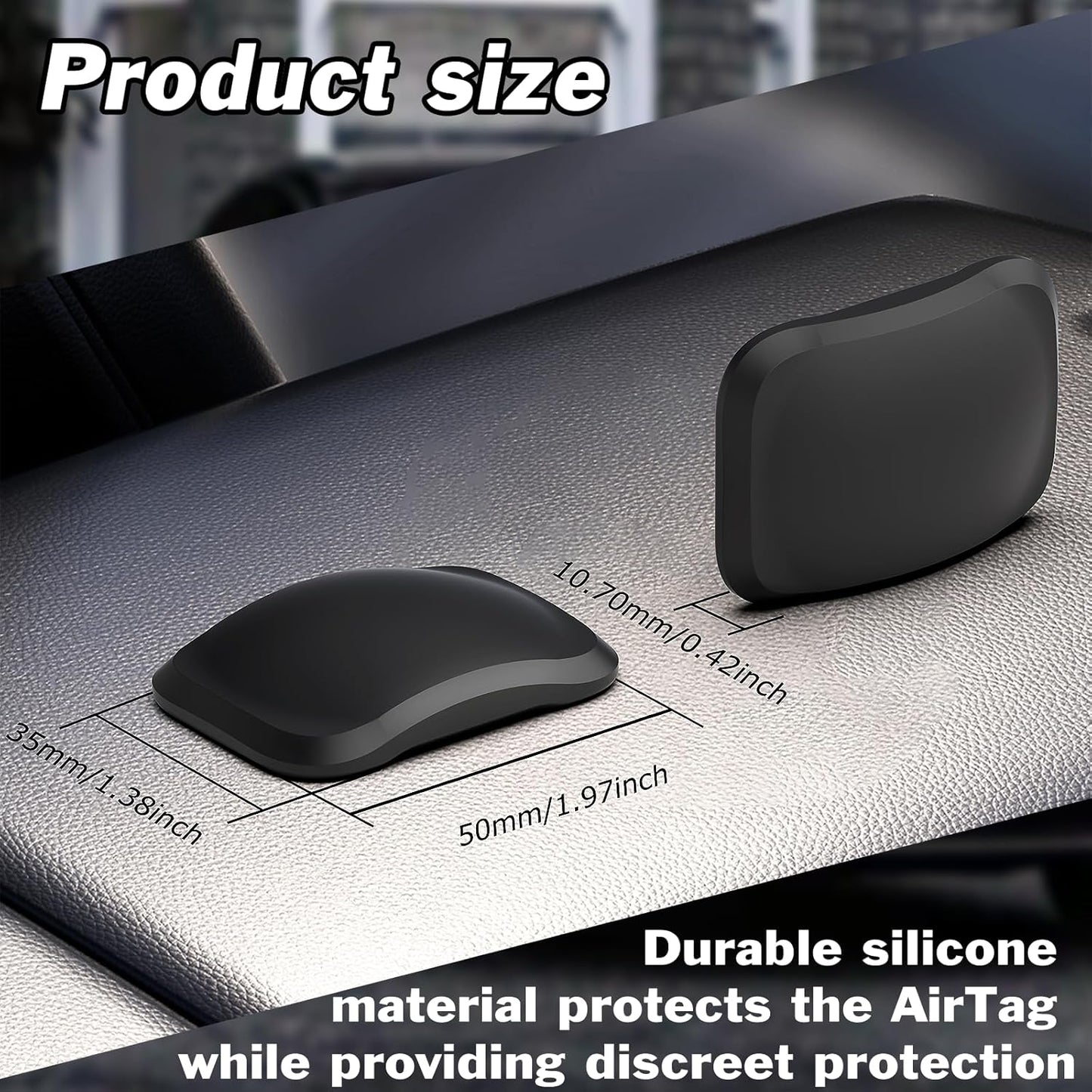 Sifemp Design,2 4pack) Silicone Magnetic for air-tag Case,Hidden air-tag Holder for car,Supercar Strong Magnetic Pads