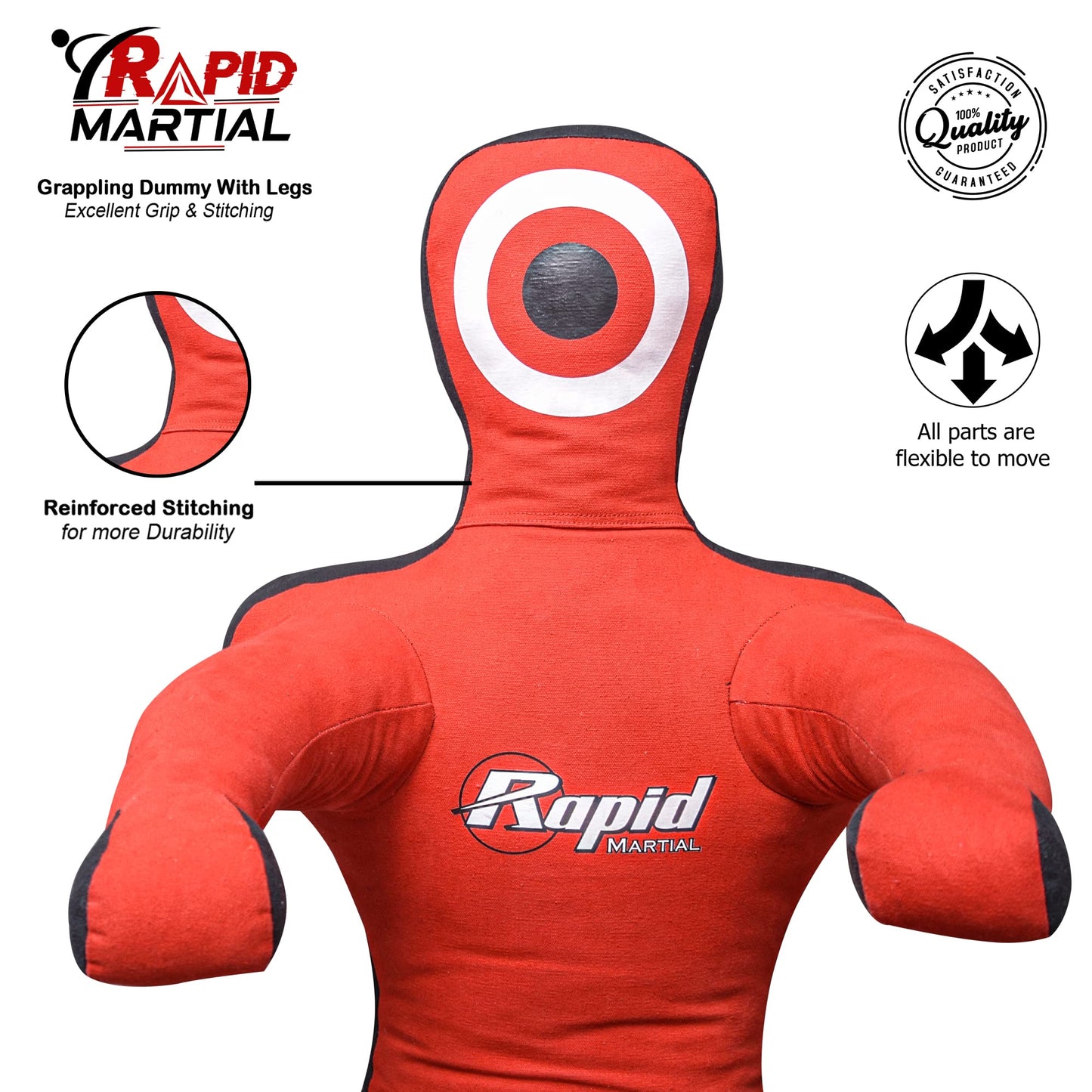Wrestling Dummy Grappling Dummies - Brazilian Jiu Jitsu, Mixed Martial Arts, BJJ, MMA, Boxing, Judo Karate Training- UNFILLED 5 Feet