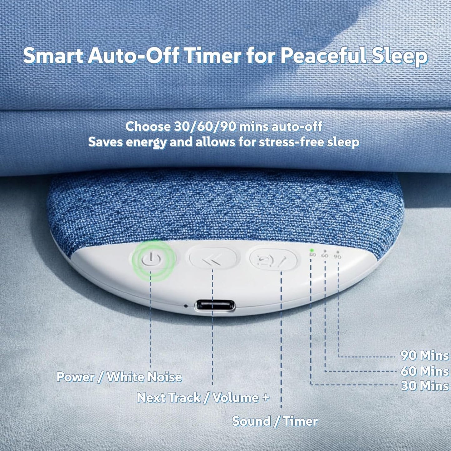 Generic 2026 (2) Bluetooth Pillow Speaker for Sleeping, New Sleep Pillow Speaker, Mini Portable Under Pillow Speaker