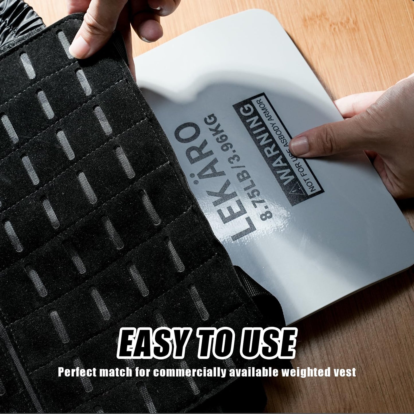 8.75 lb Curved Weighted Vest Plates for Men and Women - 1 Pair Ergonomic Contoured Steel Plates - High-Density Build for Weighted Vests, CrossFit, Hero WOD and Rucking