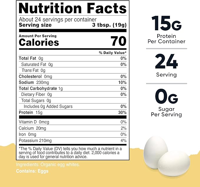 Nutricost Pantry Organic Egg White Protein Powder (1 LB) - GMO-Free, Gluten-Free
