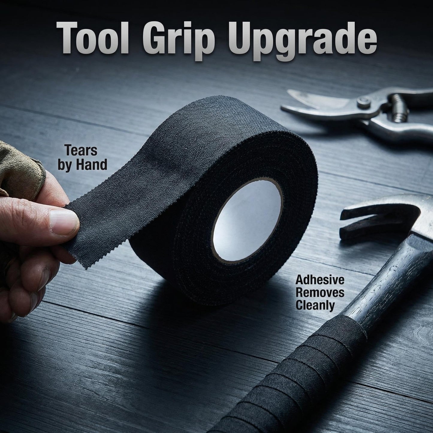 Nowindsy Gun Grip Tape，Tactical Tape 1.5" Non-Reflective Improve Grip Multipurpose Wrap Tape for Rifles, ShotgunsGun, Magazine, Tactical Geer, Sport Handle, Gardening Tools (2-Roll)