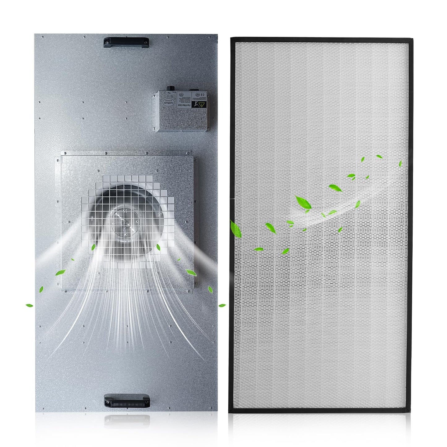 JJFFTAO，HEPA H14-Filter Laminar Flow Hood Updated FanFilter Unit（Include HEPA Filter）100/ISO Class 5 Cleanroom/Laboratory/Cleanroom/Mushroom Room, Laminar Air Flow Hood(46.2"x22.6"110V)