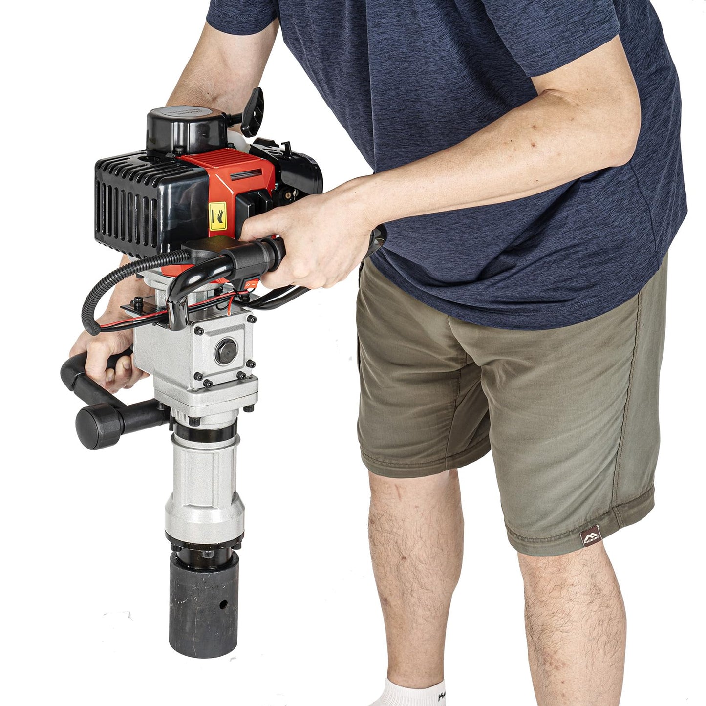 32.6CC 2 Stroke Gas Powered T-Post Driver, 900W Gas Powered Pile Driver Fence Post Driver Portable Petrol Piledriver Single Cylinder Air Cooling 8500r/min
