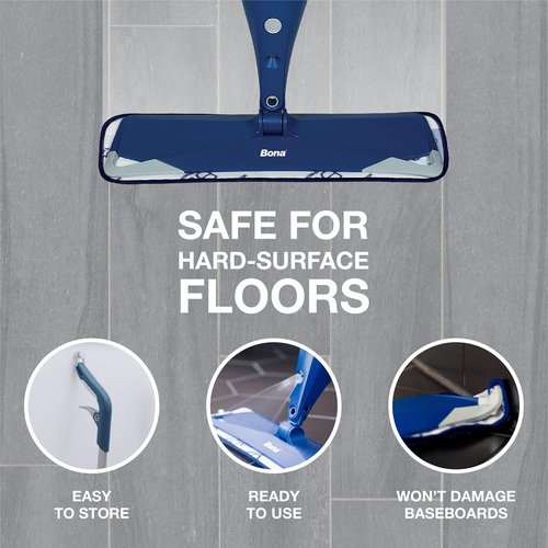 Bona Multi-Surface Floor Spray Mop - Includes Cleaner Concentrate & Washable Microfiber Pad | For Stone, Tile, Laminate & Vinyl Floors