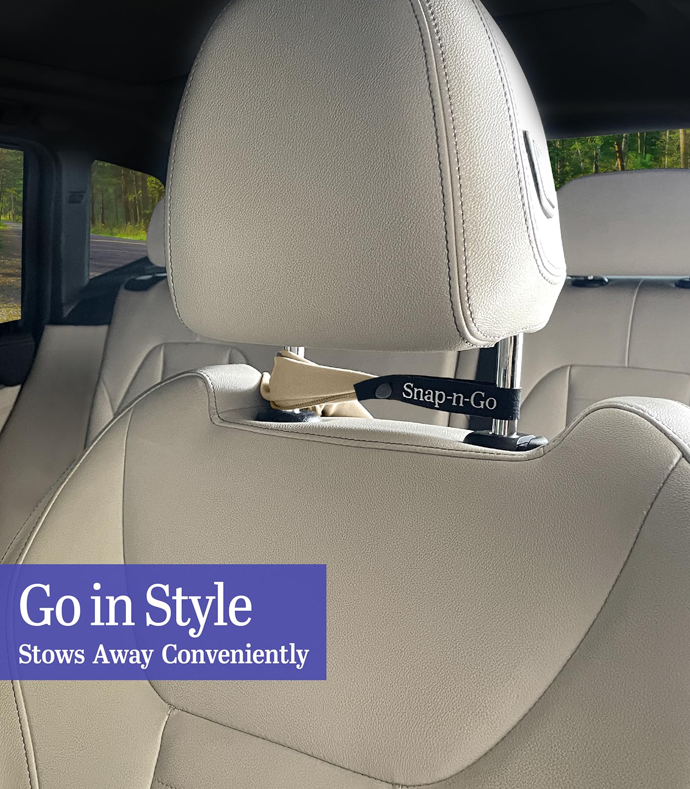 Car Seat Towel Cover After Gym Workout Yoga Pets | Snap-n-Go Seat Sheet™ Universal Fit with Headrest Post Straps, Quick-Dry Washable Sweat Protector for Cars, Trucks, SUVs Interior Protection (Beige)