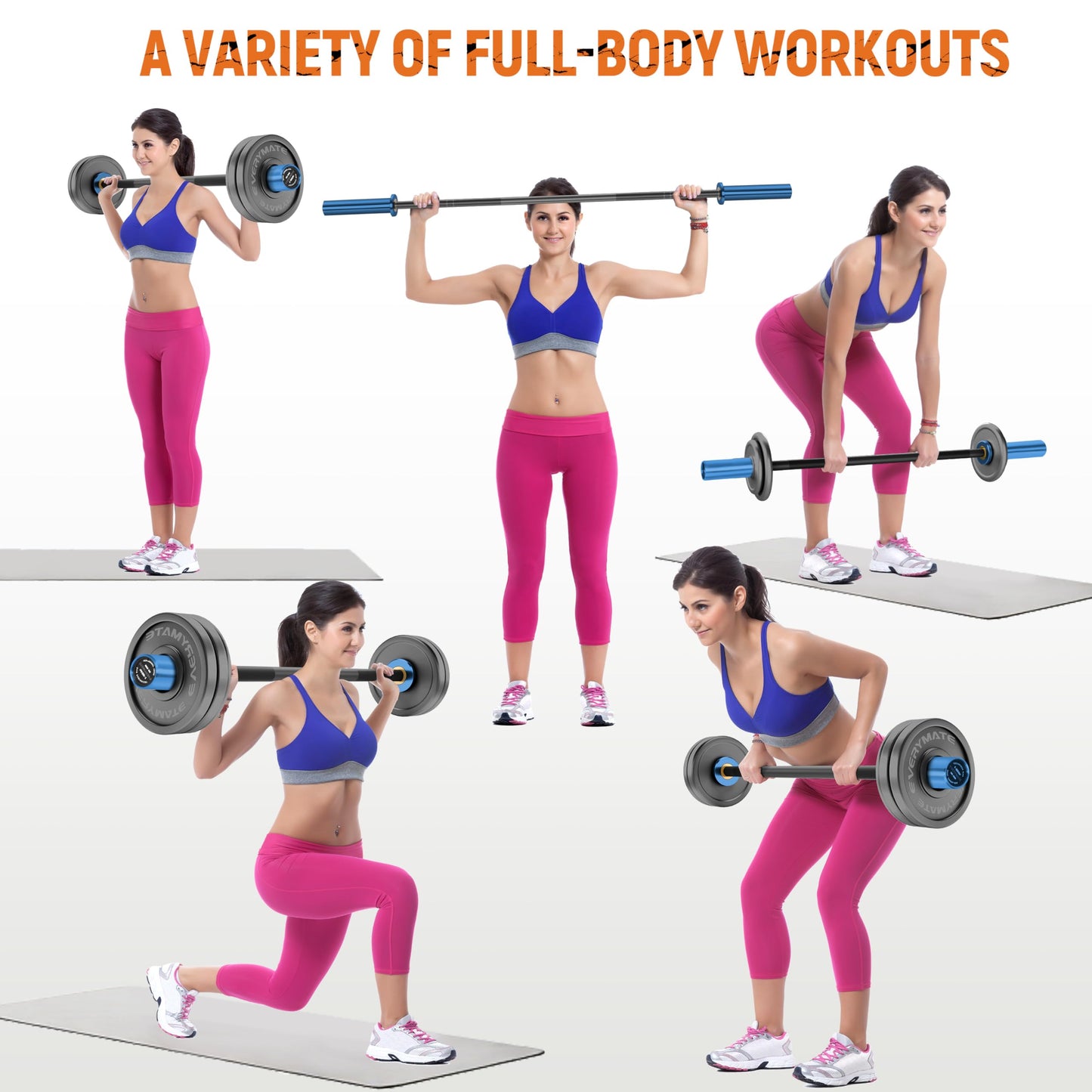 EVERYMATE 5kg Olympic Technique Bar – Lightweight Aluminum Training Barbell for Beginners, Youth & Rehab | 25mm Knurled Grip, 150lb Capacity, Compatible with 2" Weight Plates – Ideal for Form Practice & Cross-Training
