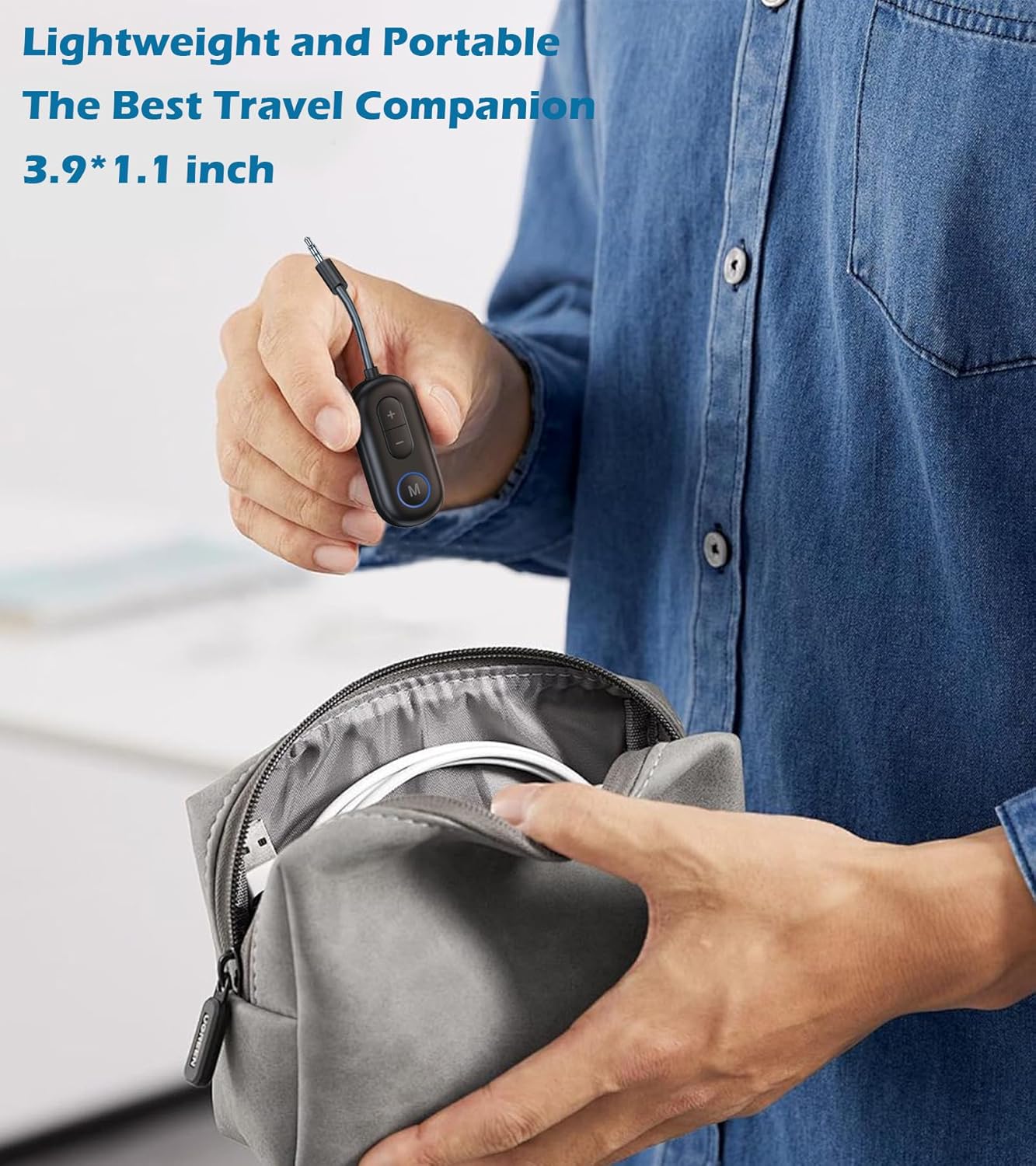 KAIY 3.5mm Airplane Bluetooth Adapter for Headphones, Bluetooth Transmitter for TV to Headphones, Car Adapter