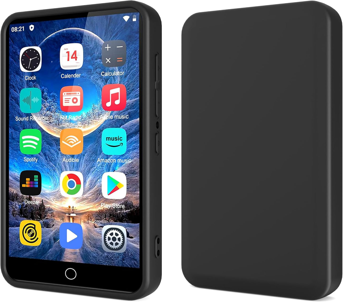 Fotosuncy MP3 M505 4.0 inch, Player Case for ZAQE Slim Fit Soft TPU Matte Cover with Cleaning Cloth Black
