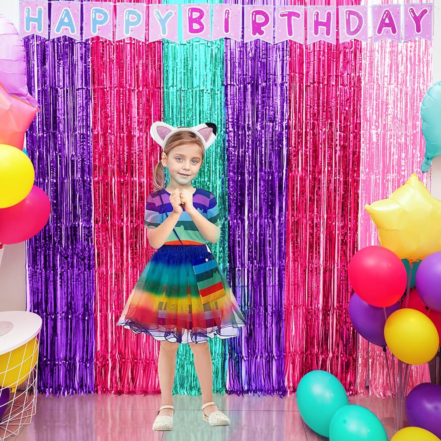 Satankya 2 Pack 24pcs 1pcs Cute Dollhouse Birthday Decorations, Including Dollhouse Party Streamers, Doll House