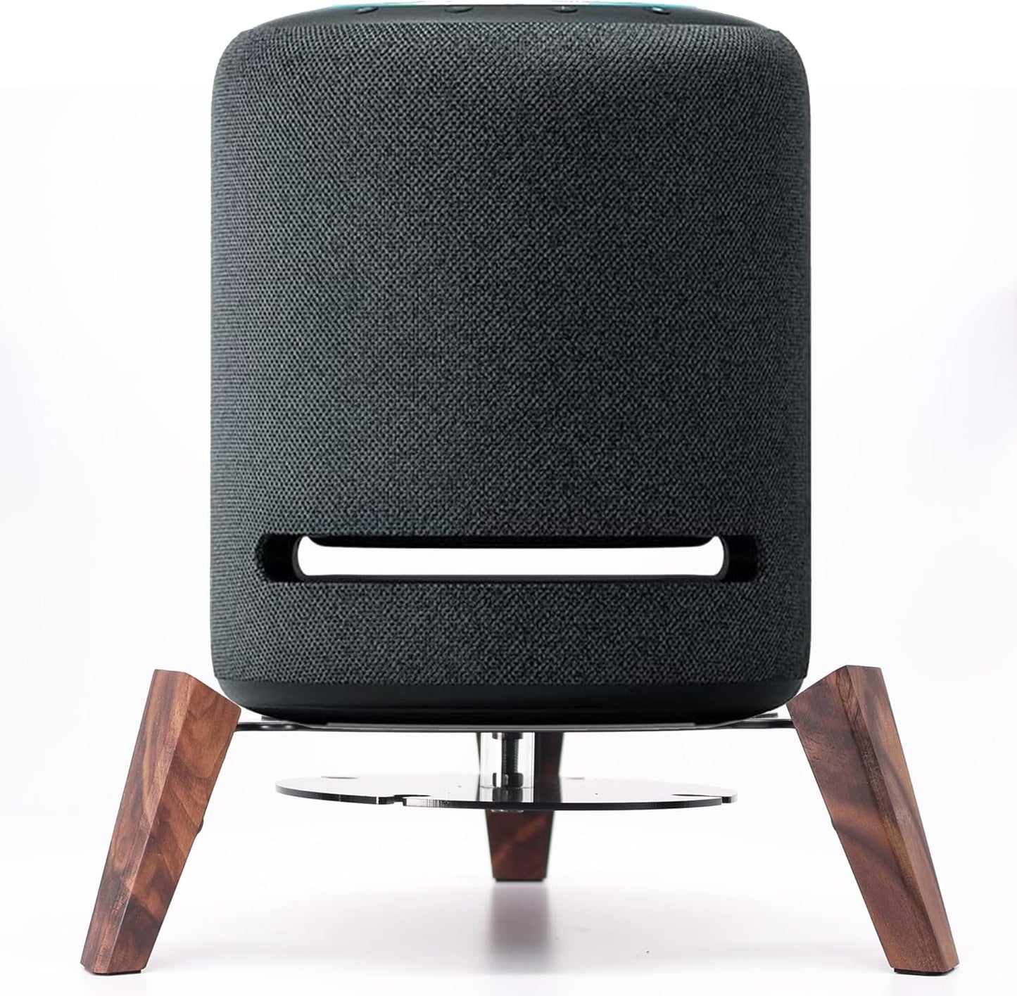 Alloery 2nd/1st Wooden Stand for Echo Studio and Homepod Gen Smart Speaker, Stable Desktop Mount for Better Sound