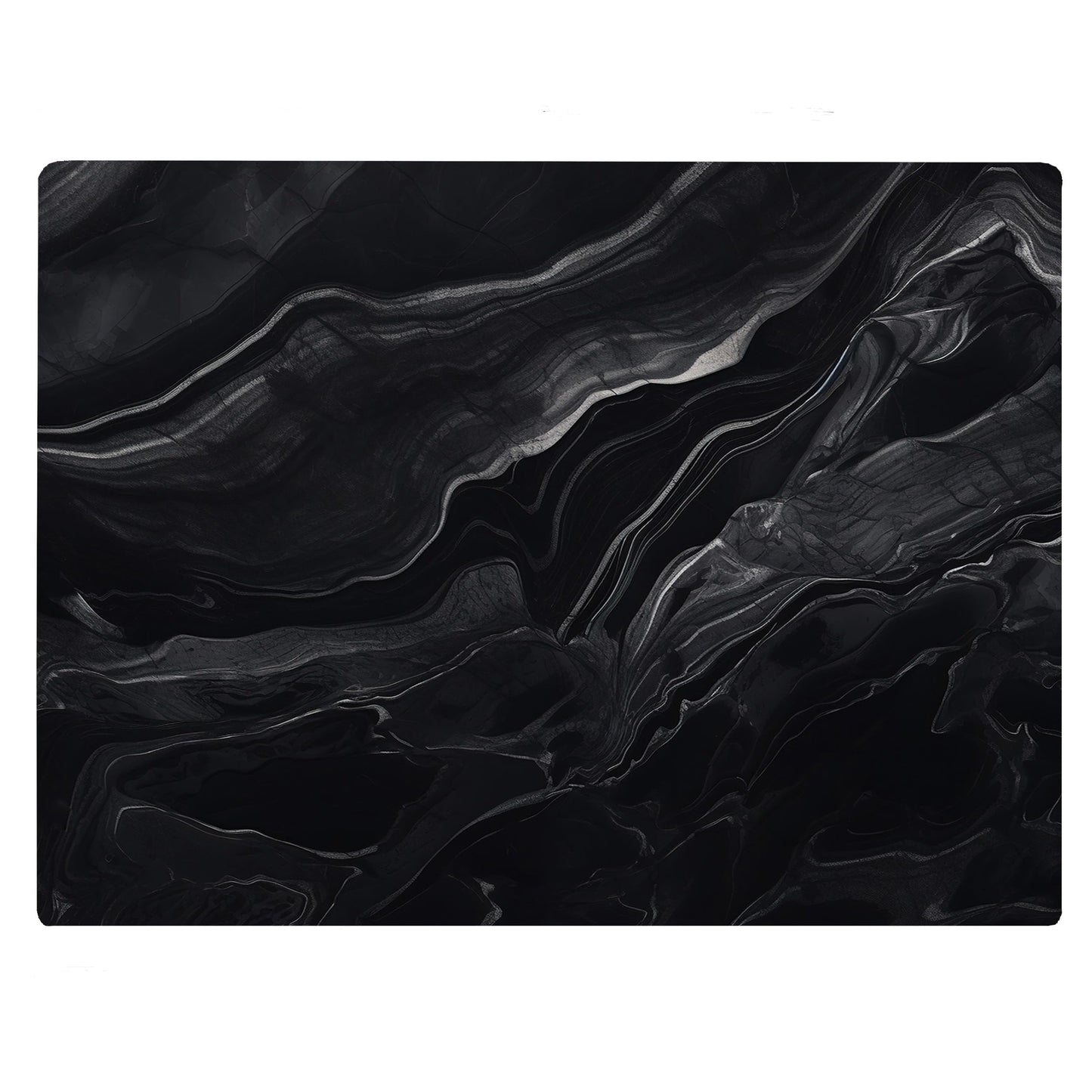 Black Marble Kitchen Glass Cutting Board Ocean Decorative Gift Marbled Granite Stone Rock Gift For Her Mom Wife (Black Marble)