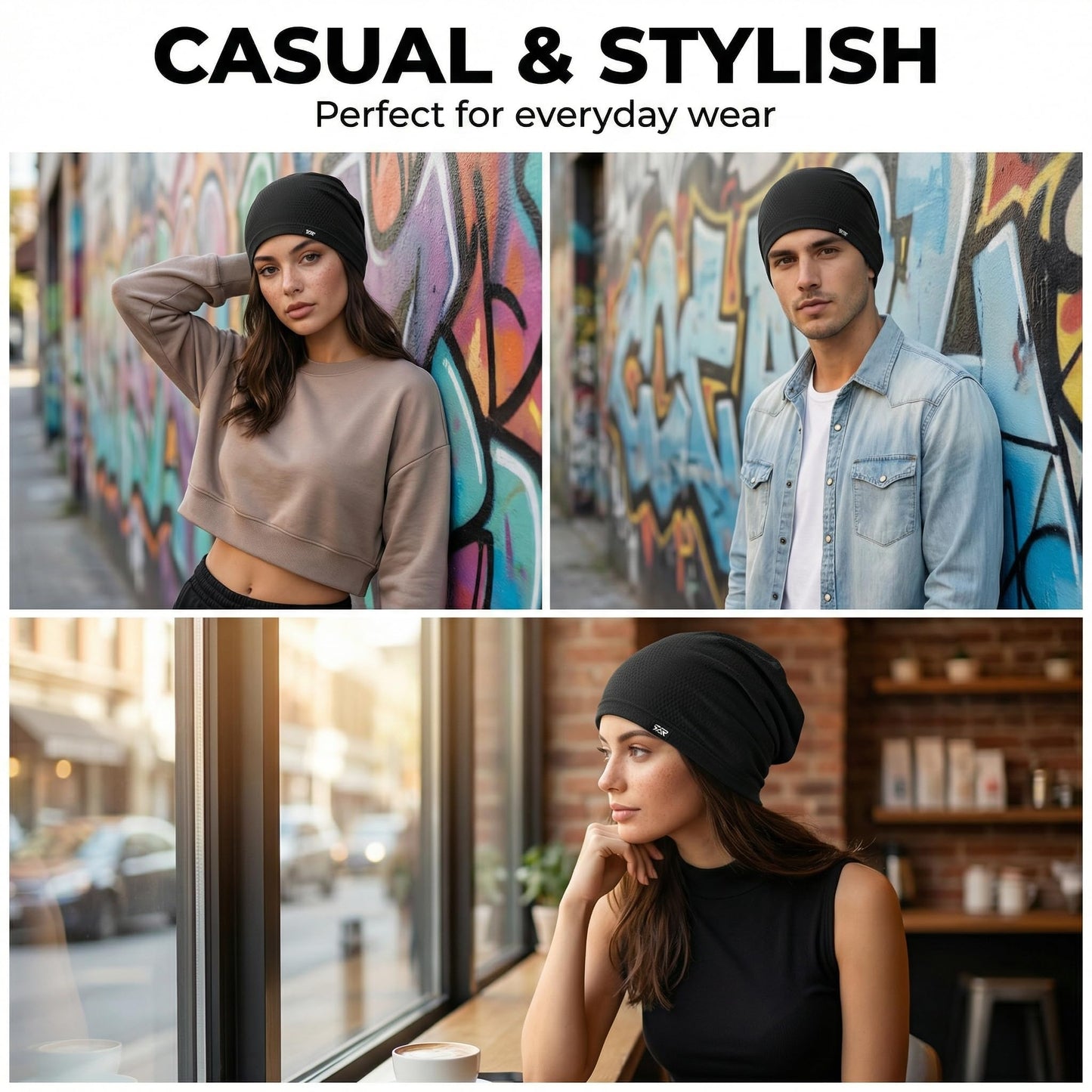 LONGLONG 2 Pack Summer Beanies - Lightweight Breathable Cooling Skull Caps for Women Men Sports & Daily Wear