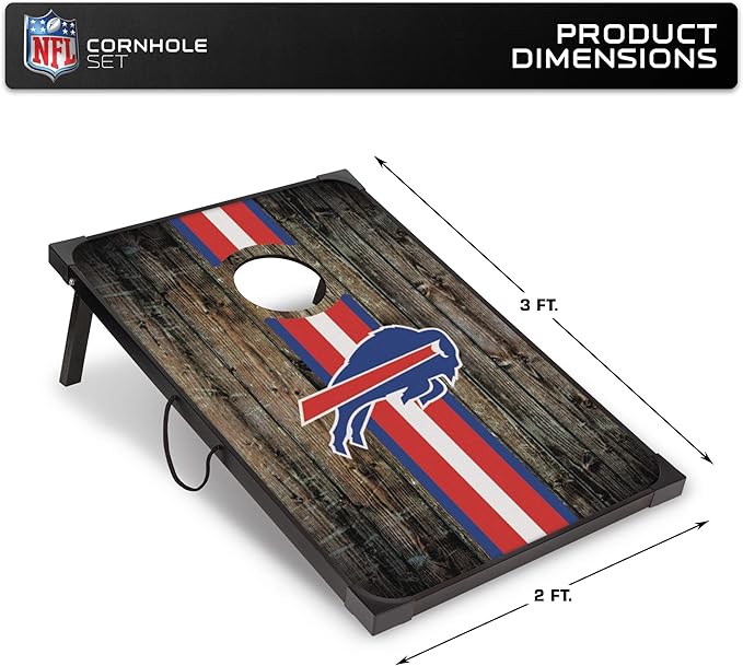 Wild Sports NFL 2' x 3' MDF Deluxe Cornhole Set - with Corners and Aprons