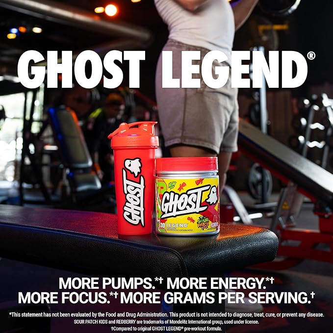 GHOST Legend Pre-Workout Powder, SPK Redberry - 30 Servings ??Pre-Workout for Men & Women with Choline, L-Citrulline, & Beta Alanine for Energy & Focus